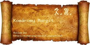 Komáromy Margit névjegykártya