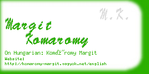 margit komaromy business card